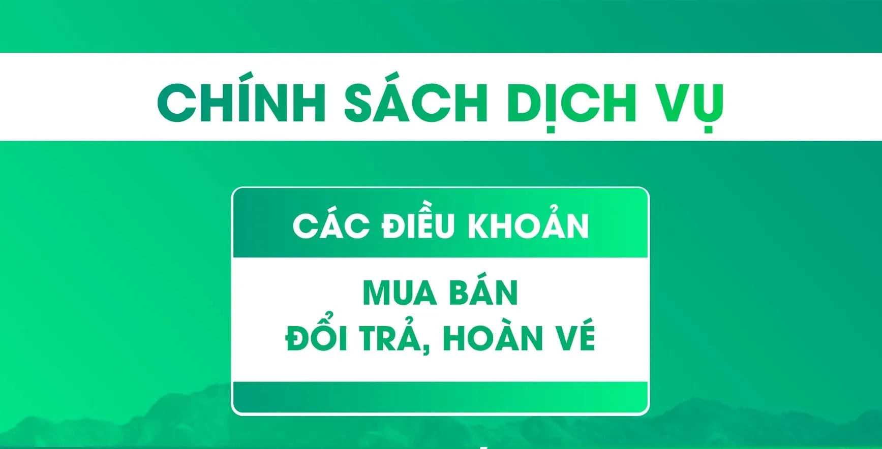 Chính sách dịch vụ