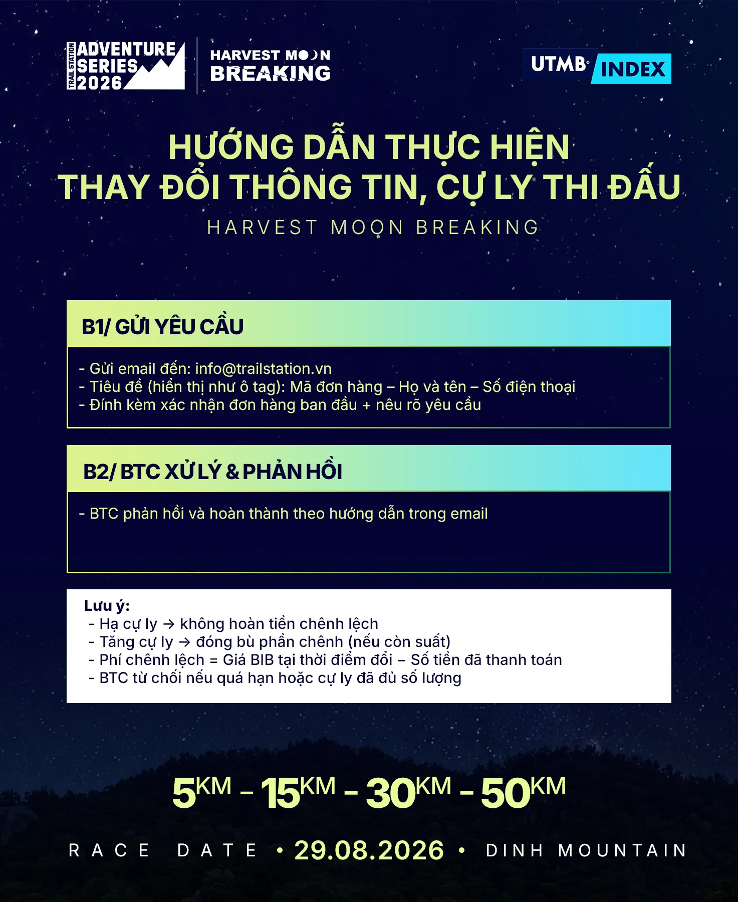 Hướng dẫn thực hiện thay đổi thông tin Harvest Moon Breaking 2026