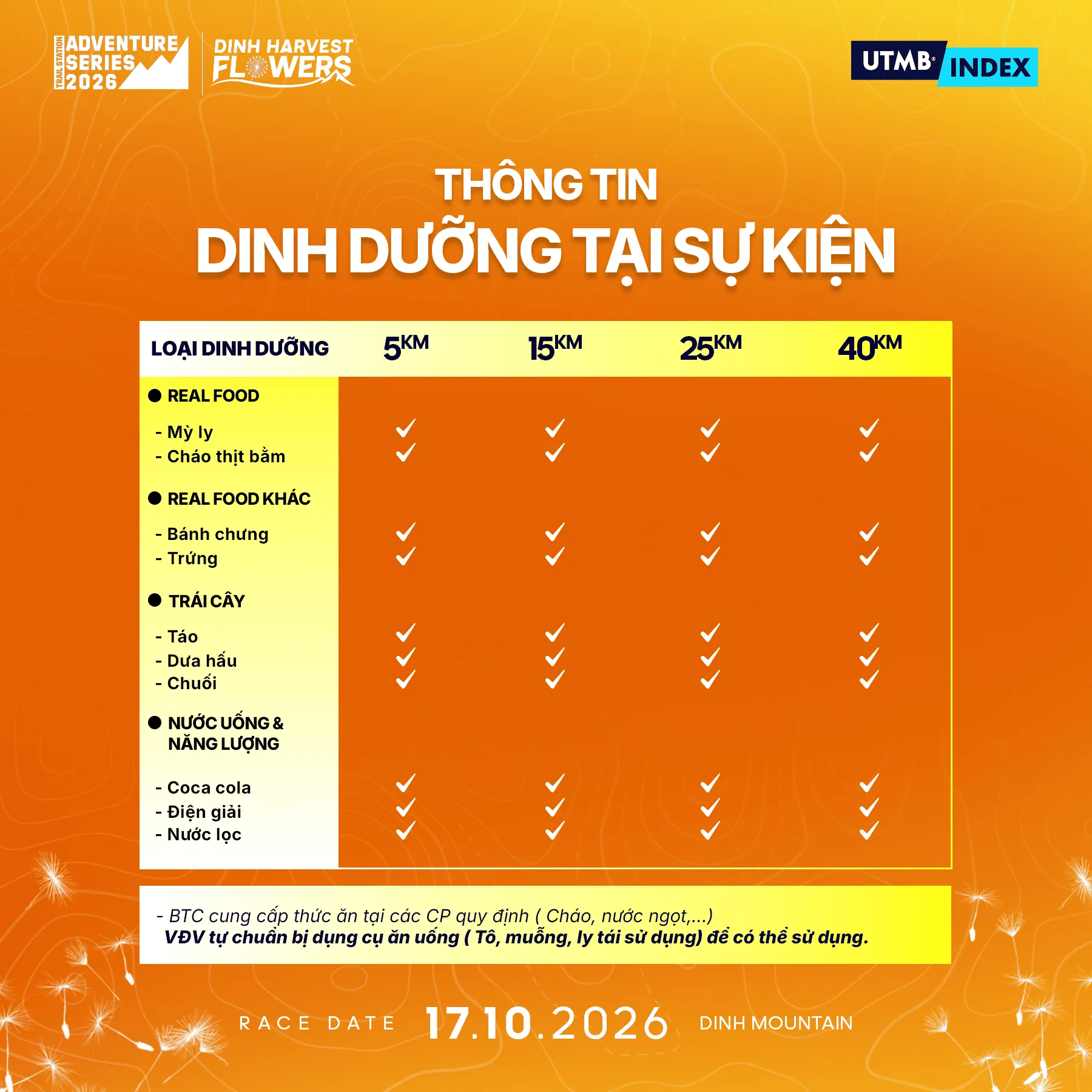 Dinh dưỡng tại sự kiện Dinh Harvest Flowers 2026
